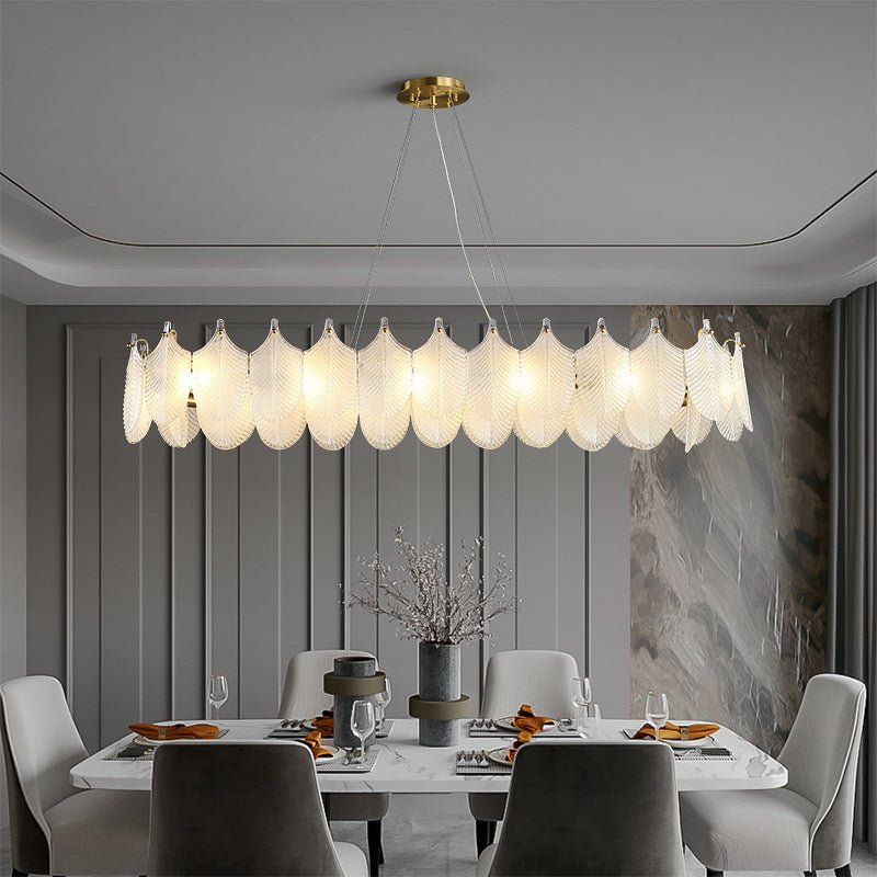 White Leaf rectangular chandelier - Image 5