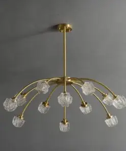 12 Lights Full Copper Crystal Chandelier