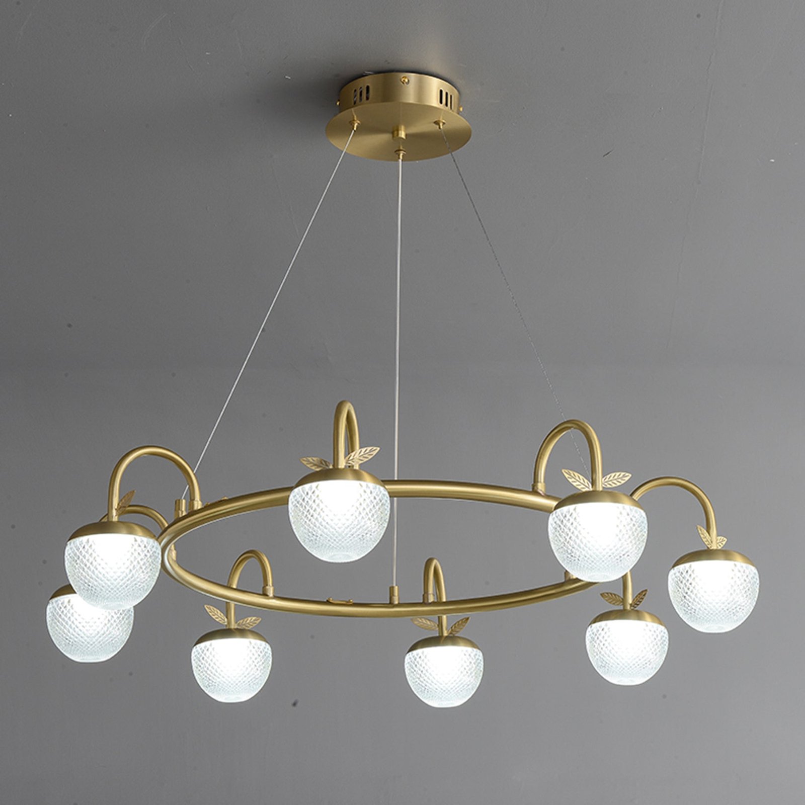 Modern creative apple ring chandelier - Image 6