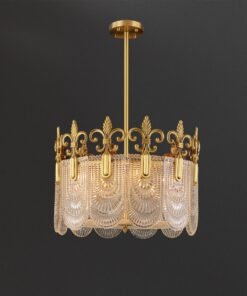 Transparent Crown Glass Chandelier
