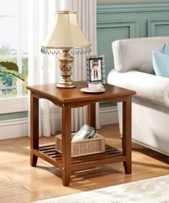 Solid wood small side table