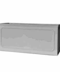 Sorrento' White Rectangle  Fibre Clay Planter Box