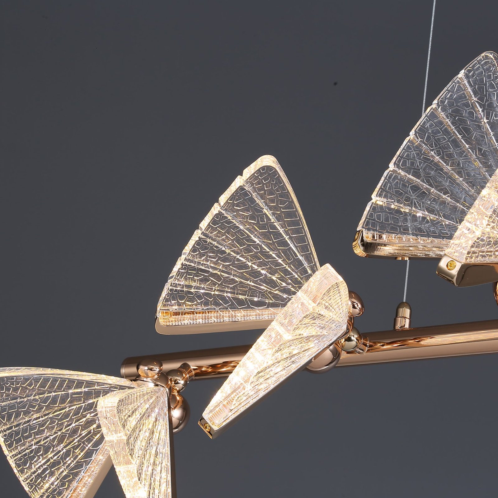 Acrylic Butterfly Long Chandelier - Image 6