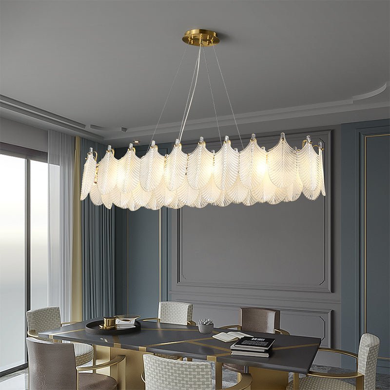 White Leaf rectangular chandelier - Image 9