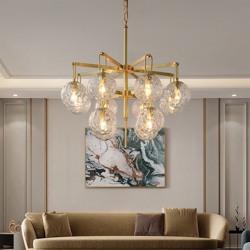 12-Lights Glass Ball Chandelier - Image 3