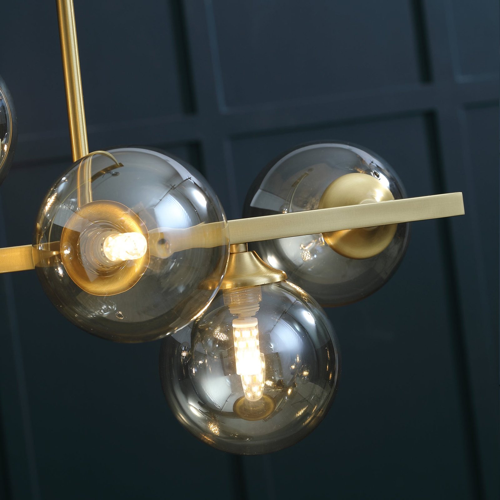 Amber Ball Gold Chandelier - Image 6