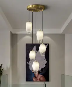 5 Lights Lily glass chandelier