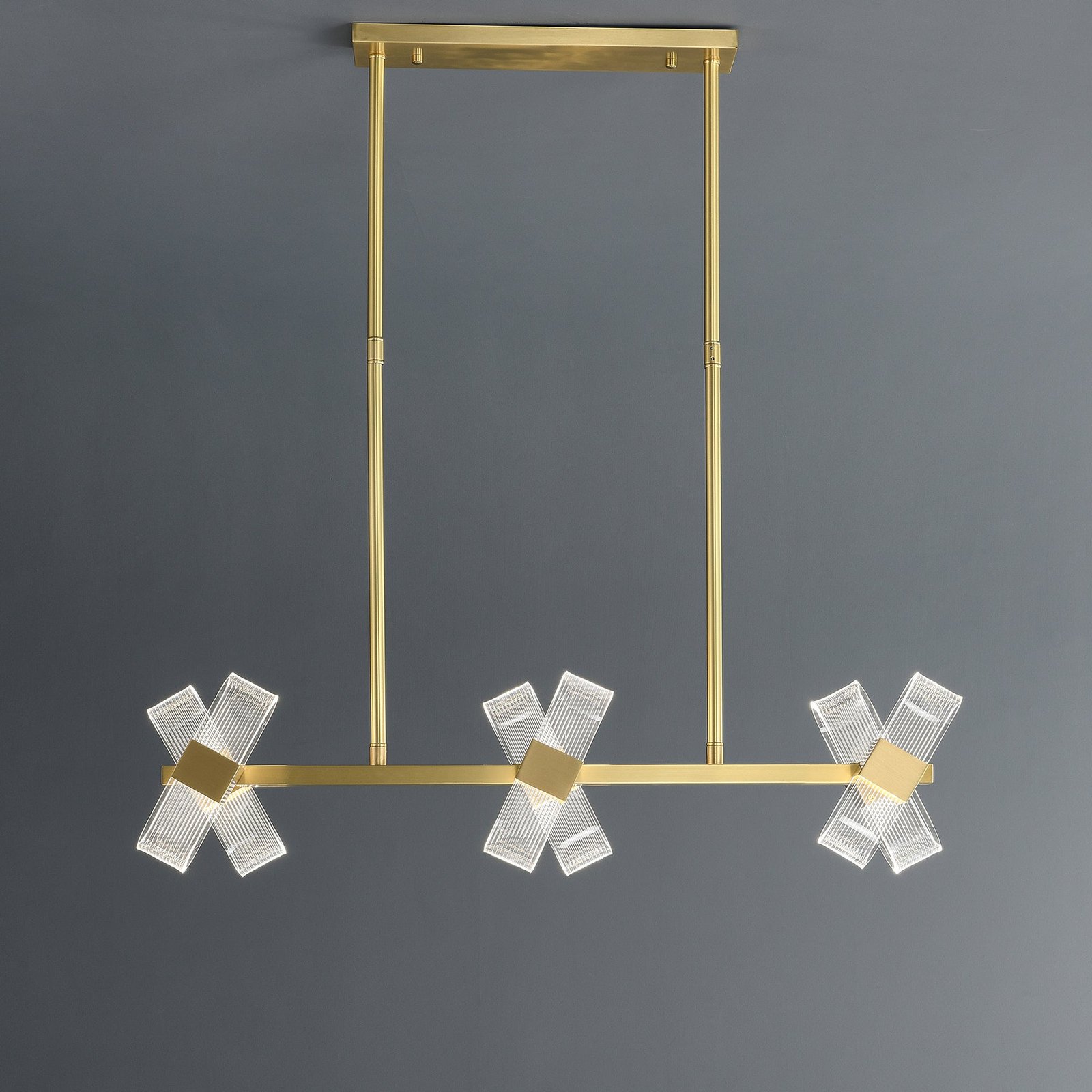 Gold Line Cross Chandelier - Image 5
