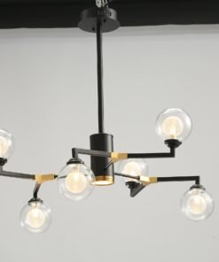 Black and gold modern chandelier