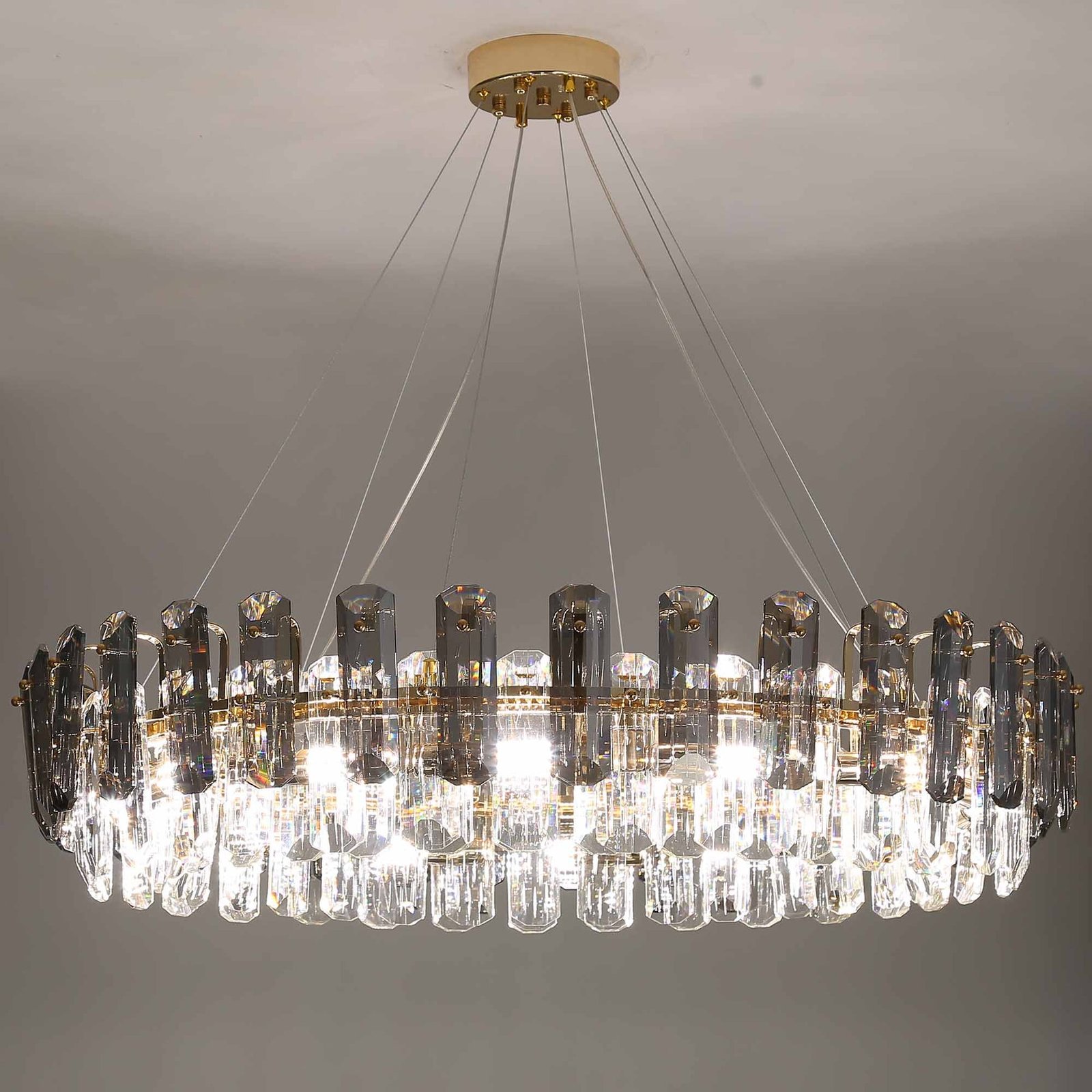 Light luxury crystal round chandelier - Image 4