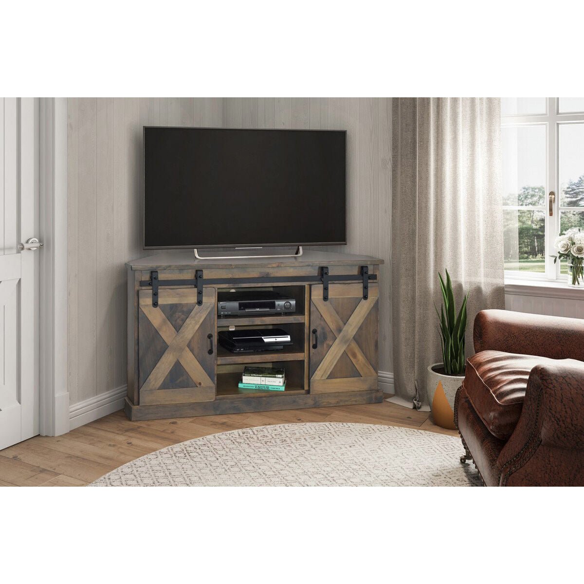 Small Corner Console Farmhouse 56 Inch Corner Console – Woometron – Furniture Store