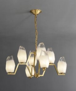 Alternative view of 8 Lights Lily glass chandelier
