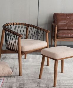 Alternative view of Solid wood lounge chair