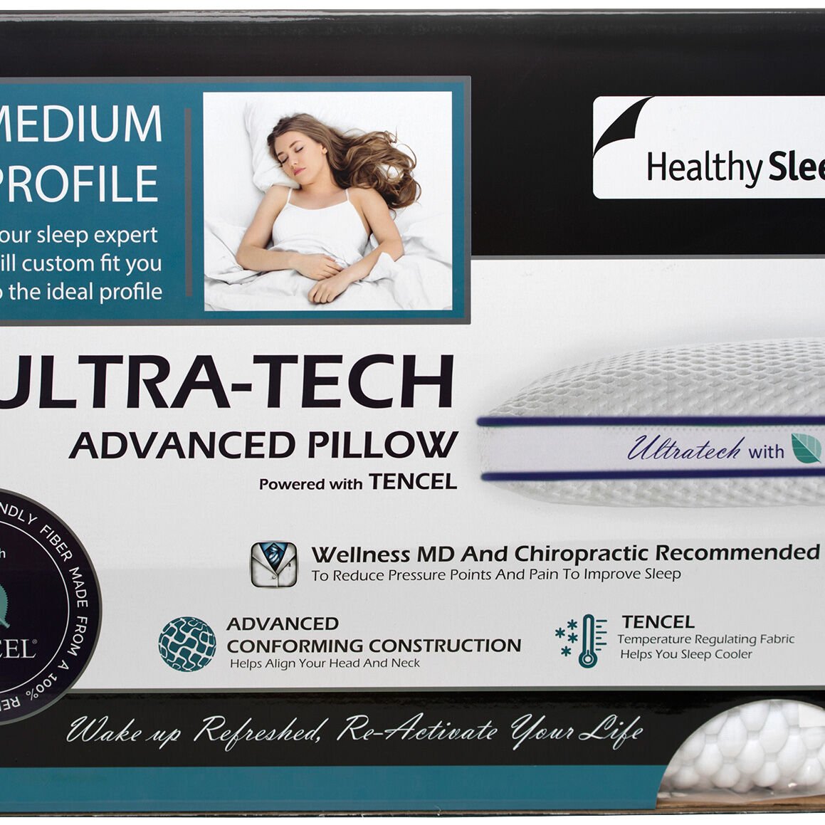Healthy Sleep Ultra-Tech Medium Profile Pillow - Image 7