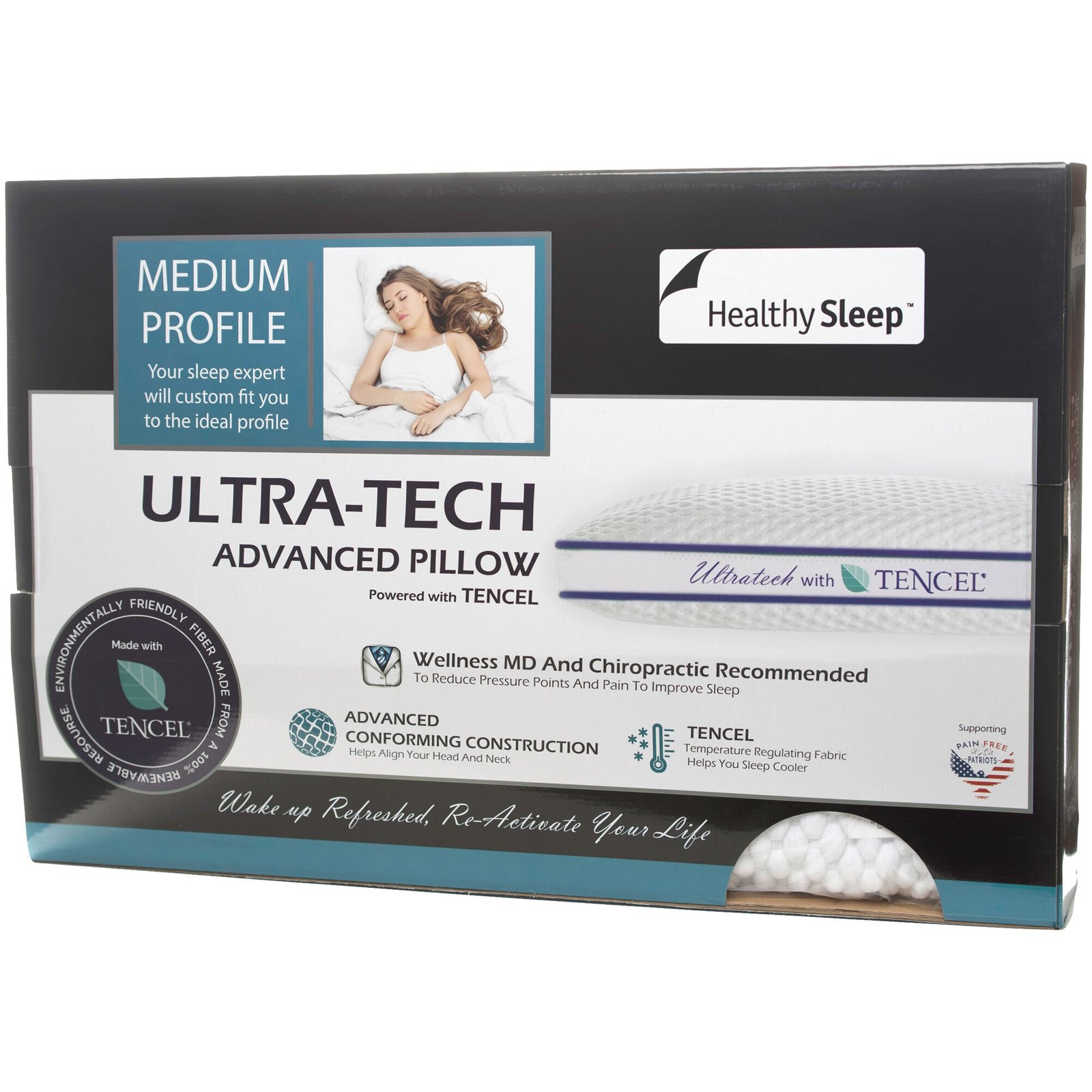 Healthy Sleep Ultra-Tech Medium Profile Pillow - Image 9