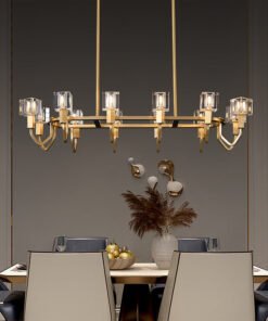 Alternative view of 12 Light Oval Cube Crystal Chandelier