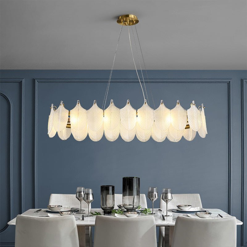 White Leaf rectangular chandelier - Image 6