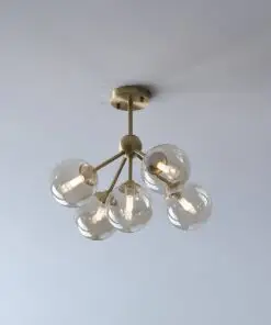 Amber Ball Gold Chandelier