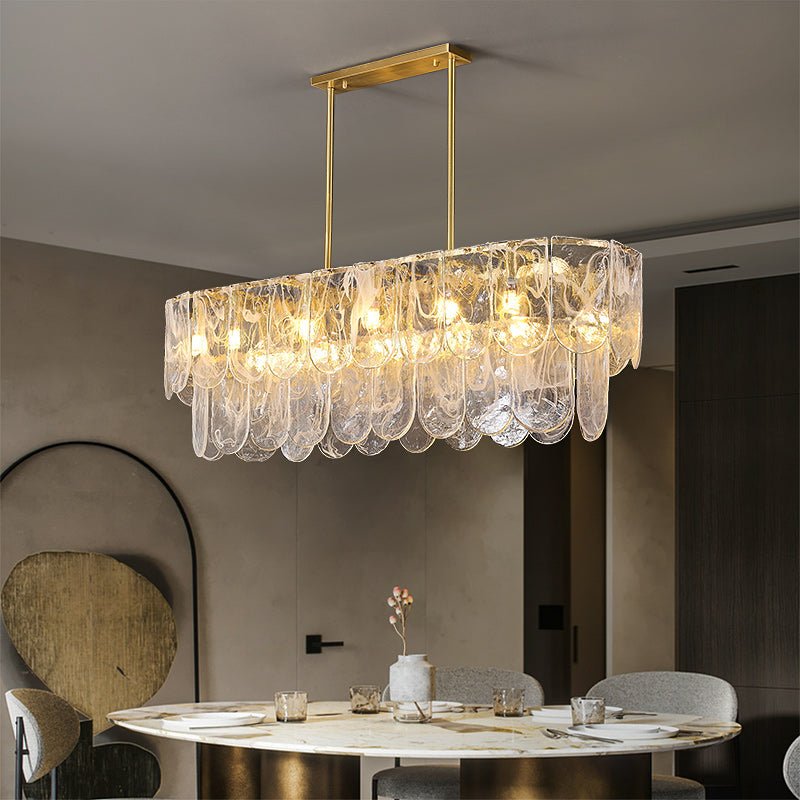 Rectangle Transparent Glass Chandelier - Image 6