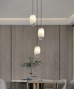 Alternative view of 3 Lights Lily glass chandelier