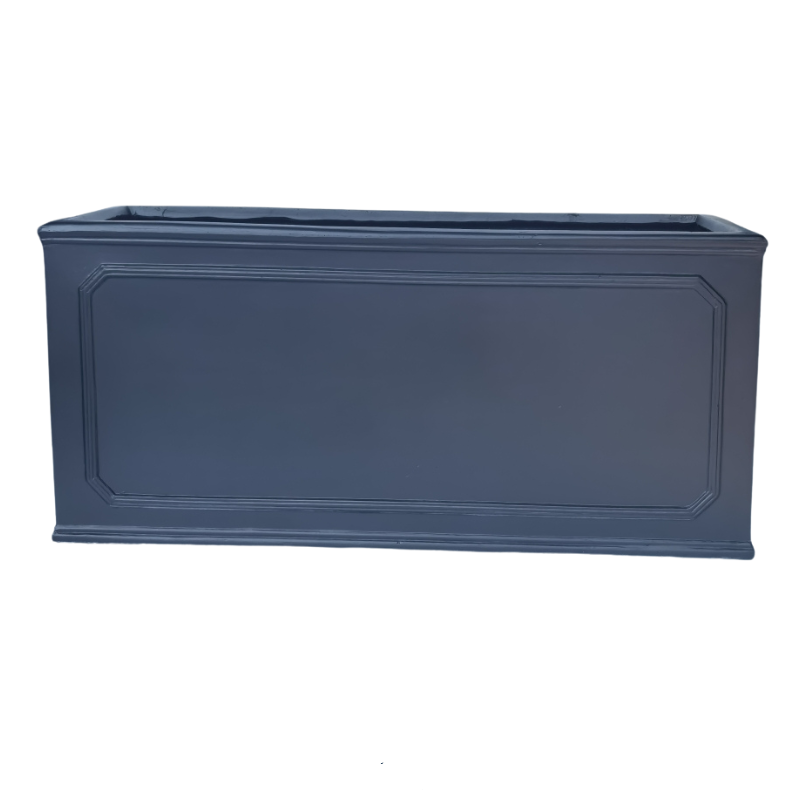 Sorrento' Black Rectangle Fibre Clay Planter Box