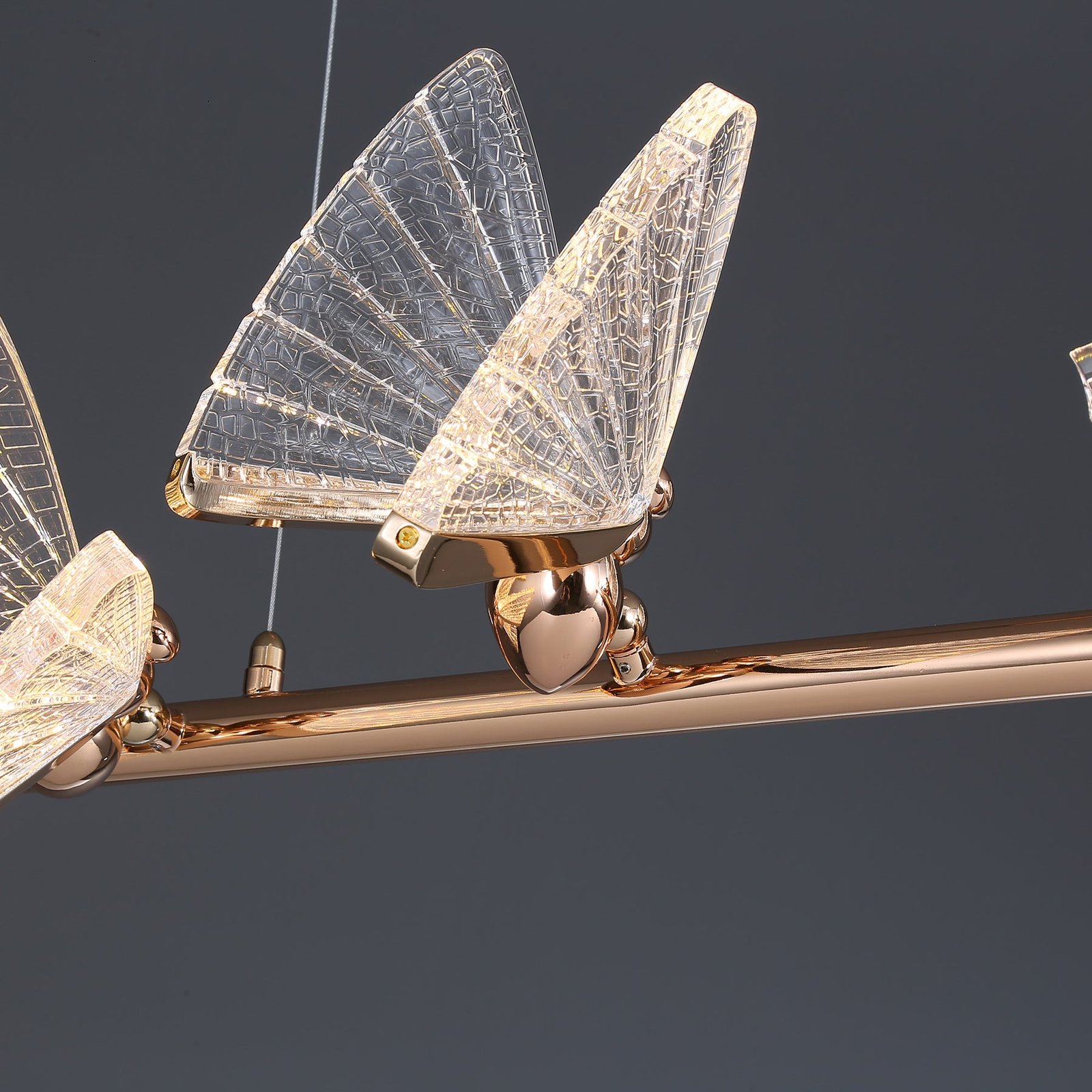 Acrylic Butterfly Long Chandelier - Image 4