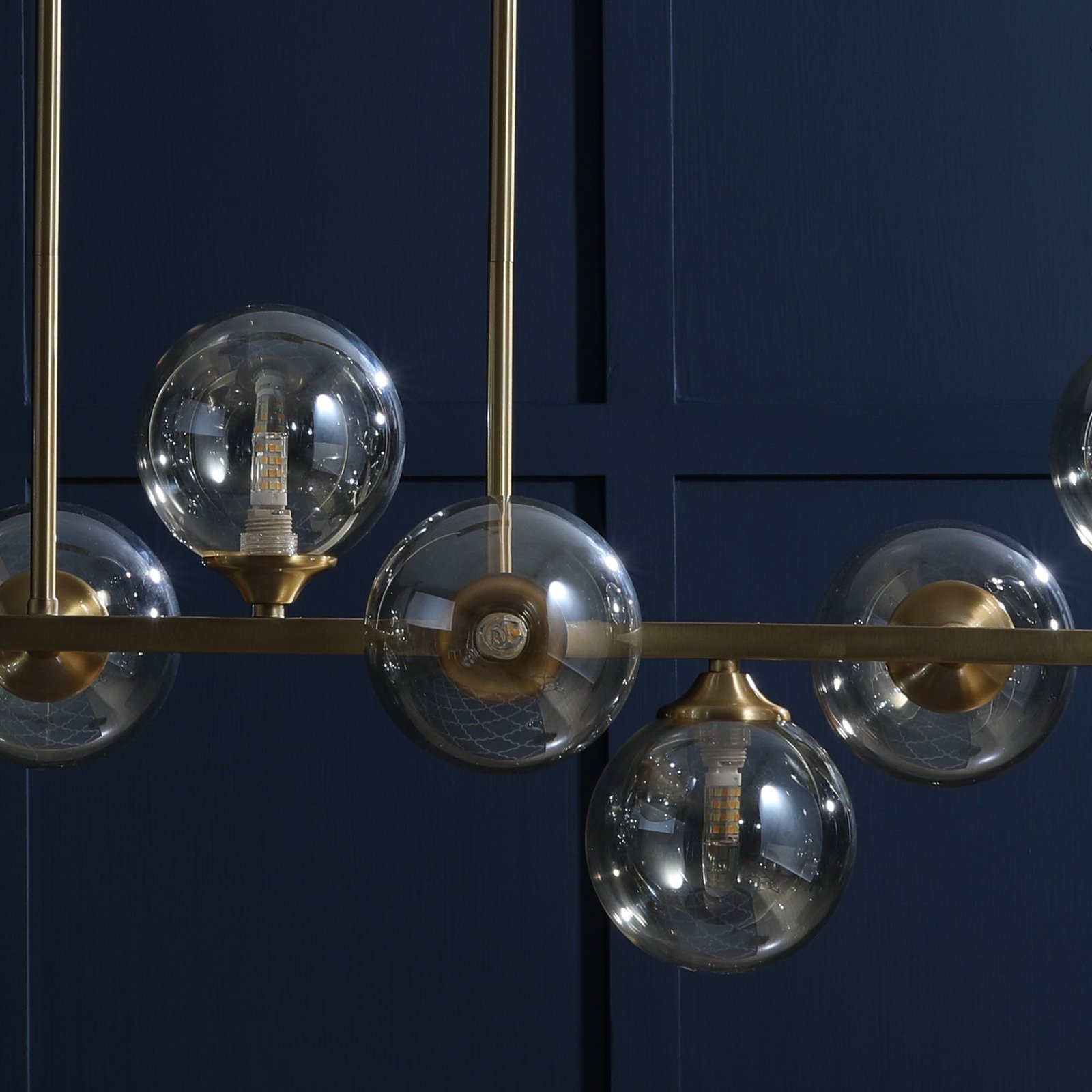 Amber Ball Gold Chandelier - Image 5
