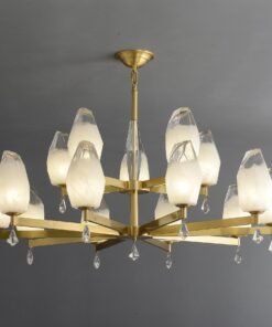 Alternative view of 15 Lights Two Layer Lily glass chandelier