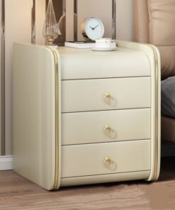 Alternative view of Leather White side table