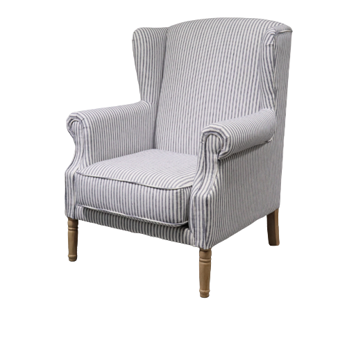 Henrietta Stripe Linen Armchair - Image 16