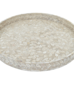 Alternative view of Vine Neutral  Round Mother Of Pearl Tray