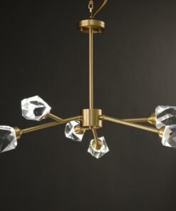 Alternative view of Postmodern luxury and brass chandelier