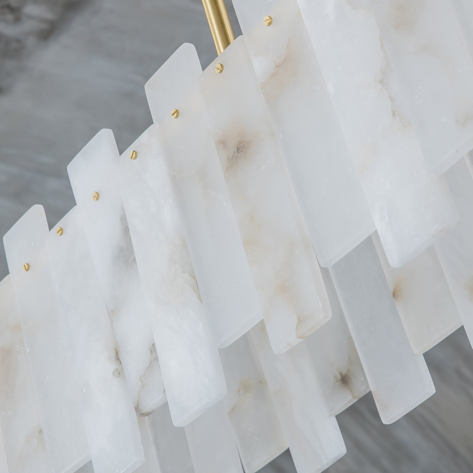 Modern marble rectangle chandelier - Image 6