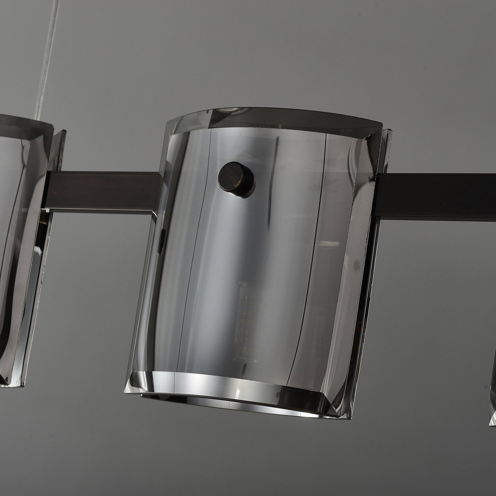 Modern Linear Smoke grey Rectangle chandelier L48" - Image 8