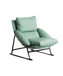 Upholstered leather technical fabric chair