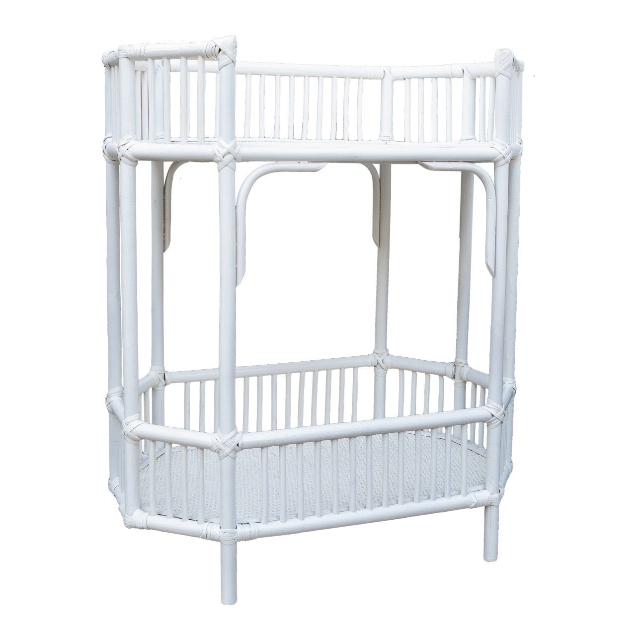 Singapore White Rattan Bar Cart - Image 8