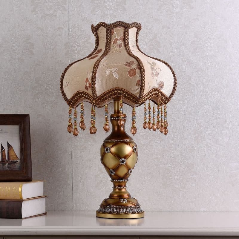 Brass Fabric Flower Table Light - Image 4