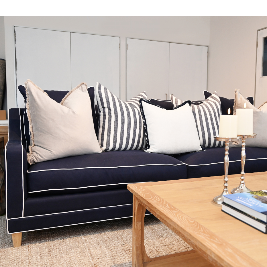 Martha 3 Seater Linen Lounge - Image 13