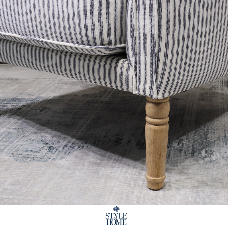 Henrietta Stripe Linen Armchair - Image 13