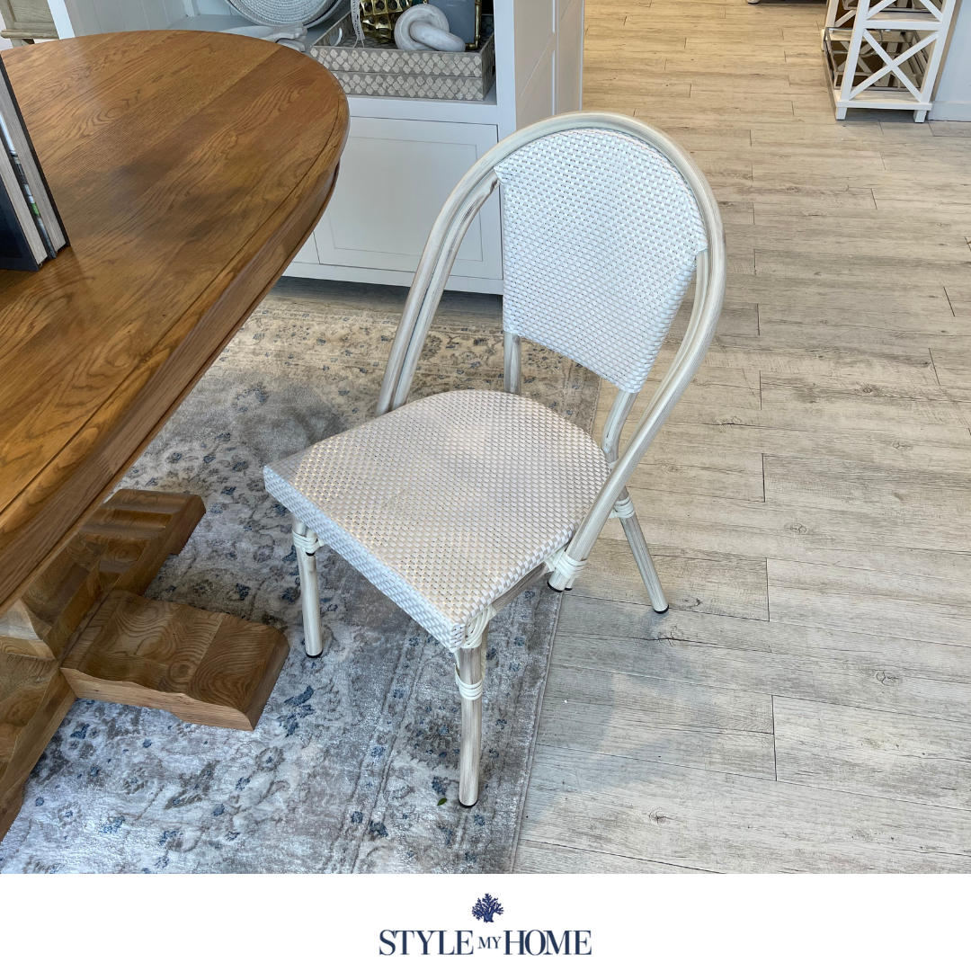 Bistro Outdoor White Dining Chair - Image 4