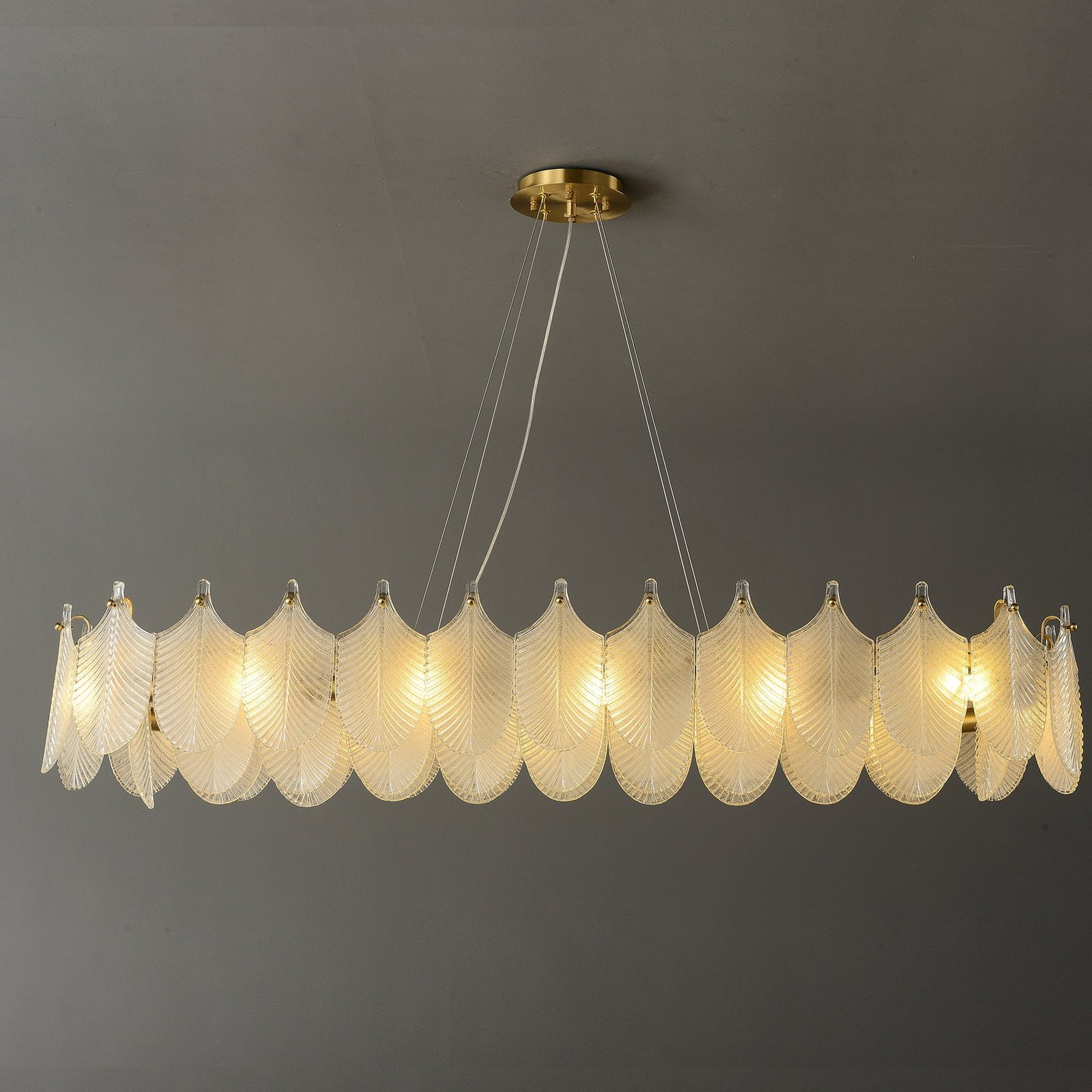 White Leaf rectangular chandelier - Image 4