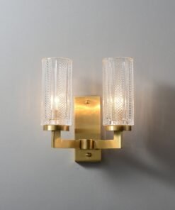 Alternative view of 2-Lights Transparent Glass Wall Sconce