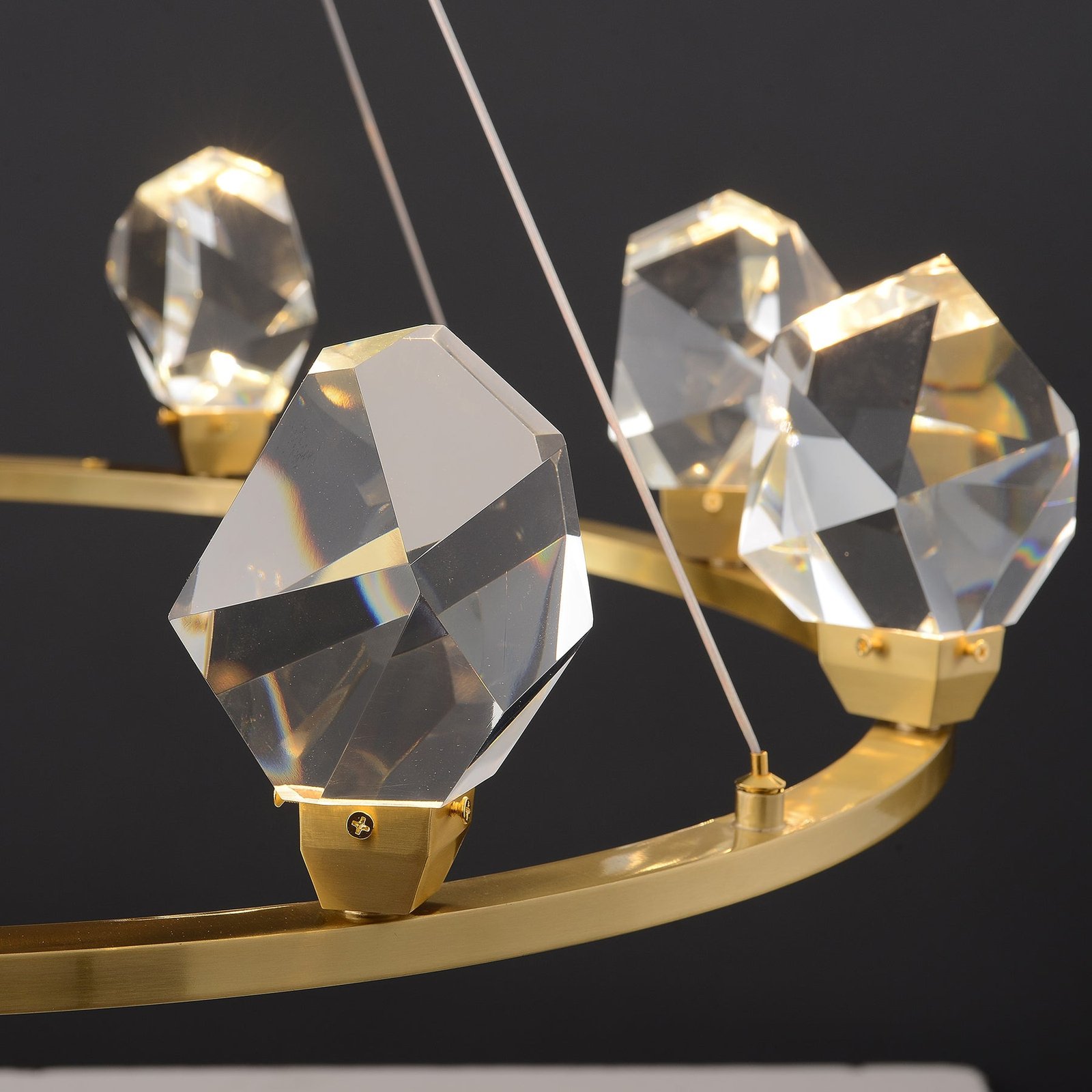 Round Polygonal Multi-Headed Chandelier - Image 9
