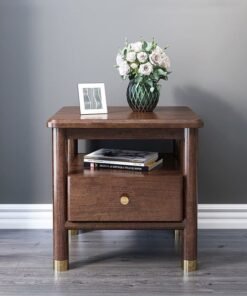 Solid wood bedside cabinet