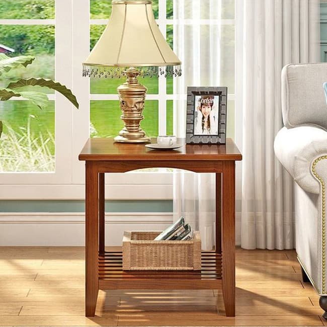 Solid wood small side table - Image 3
