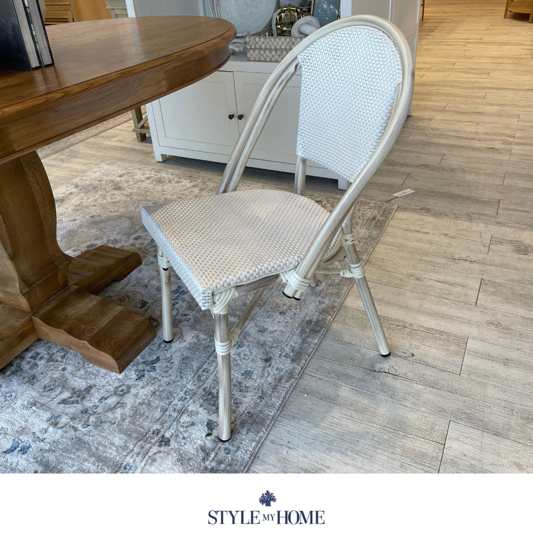 Bistro Outdoor White Dining Chair - Image 3