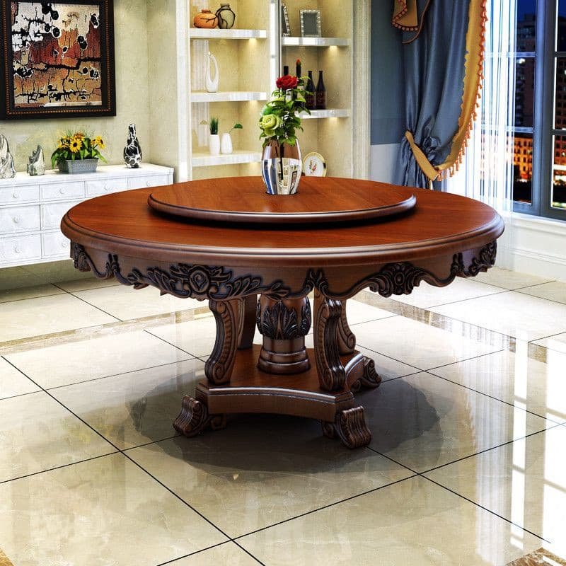 Solid wood round dining combination - Image 7