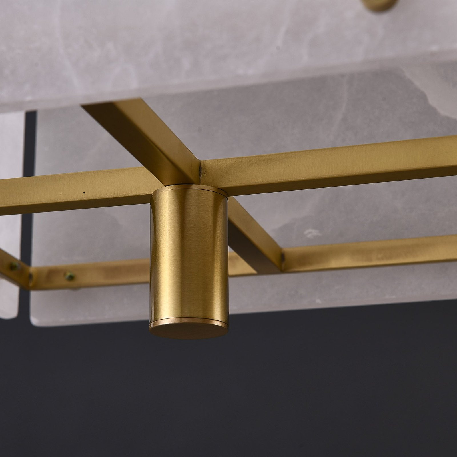 Square marble double head chandelier - Image 7