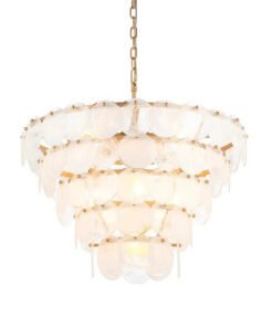Abingdon - Tiered White and Glass Pendant
