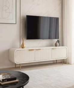 Alternative view of Amara White - 3 Door TV Unit